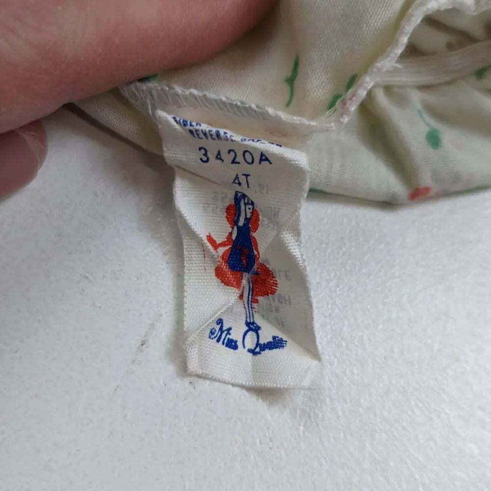 Vintage Miss Quality Dress Girls Sz 4T Cream Floral Sundress Boho Cottagecore